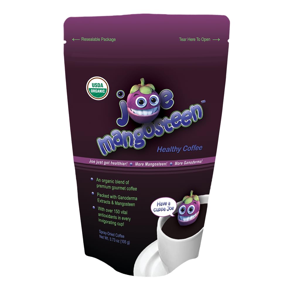 Joe Mangosteen Healthy Organic Coffee with Mangosteen & Ganoderma 3 - 3.73oz Bags (120 Servings)