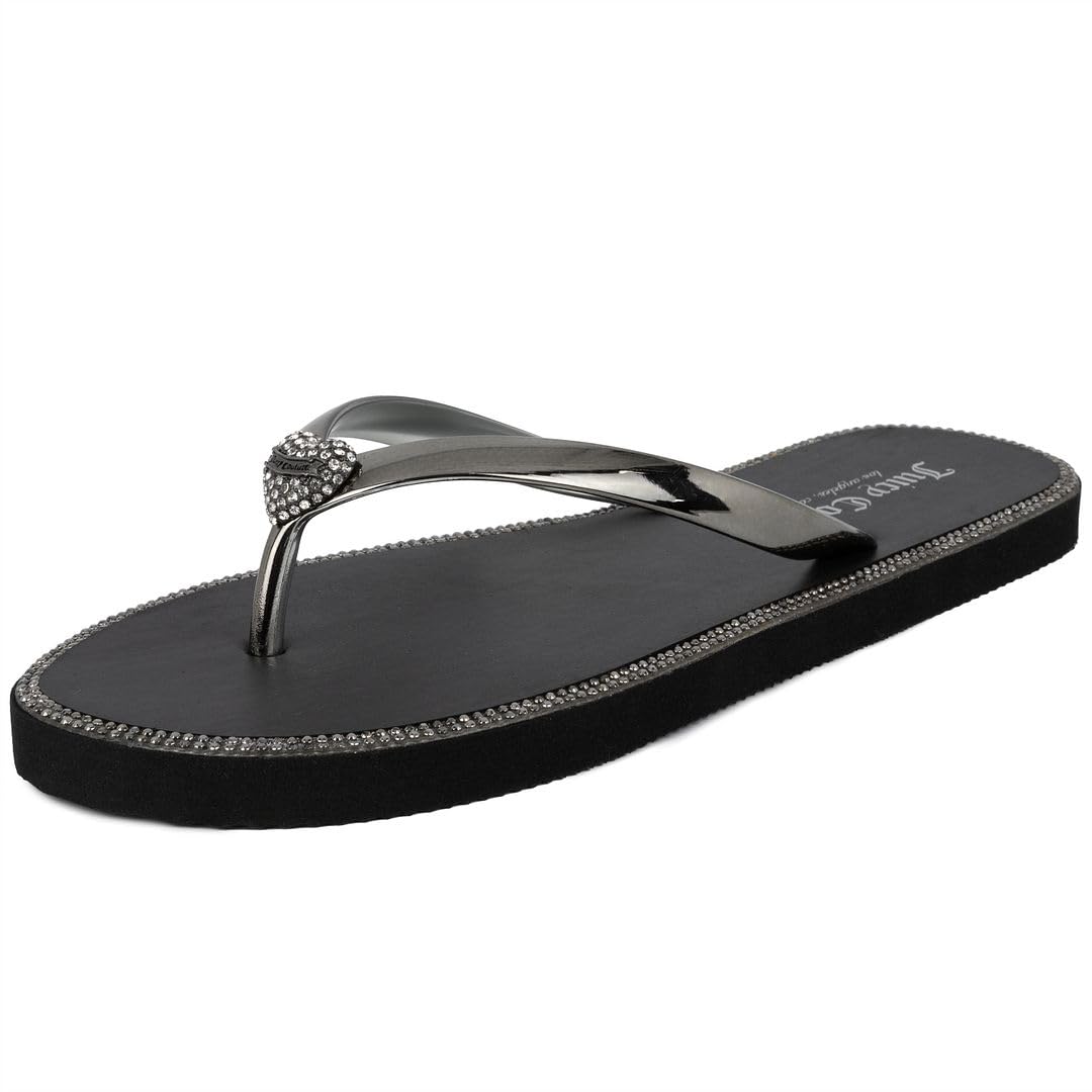 Juicy Couture Women's Flip Flops – Lightweight Beach Sandals, Casual Shower & Pool Slides