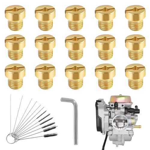 Quvxzy - Quvxzy 15 buses de carburateur, gicleurs principaux de carburateur M4 40 44 46 48 50 52 54 56 58 60 65 70 75 80 85 Convient pour carburateurs Dellorto, Bing, GY6, Hercules Prima, Puch, Kreidle