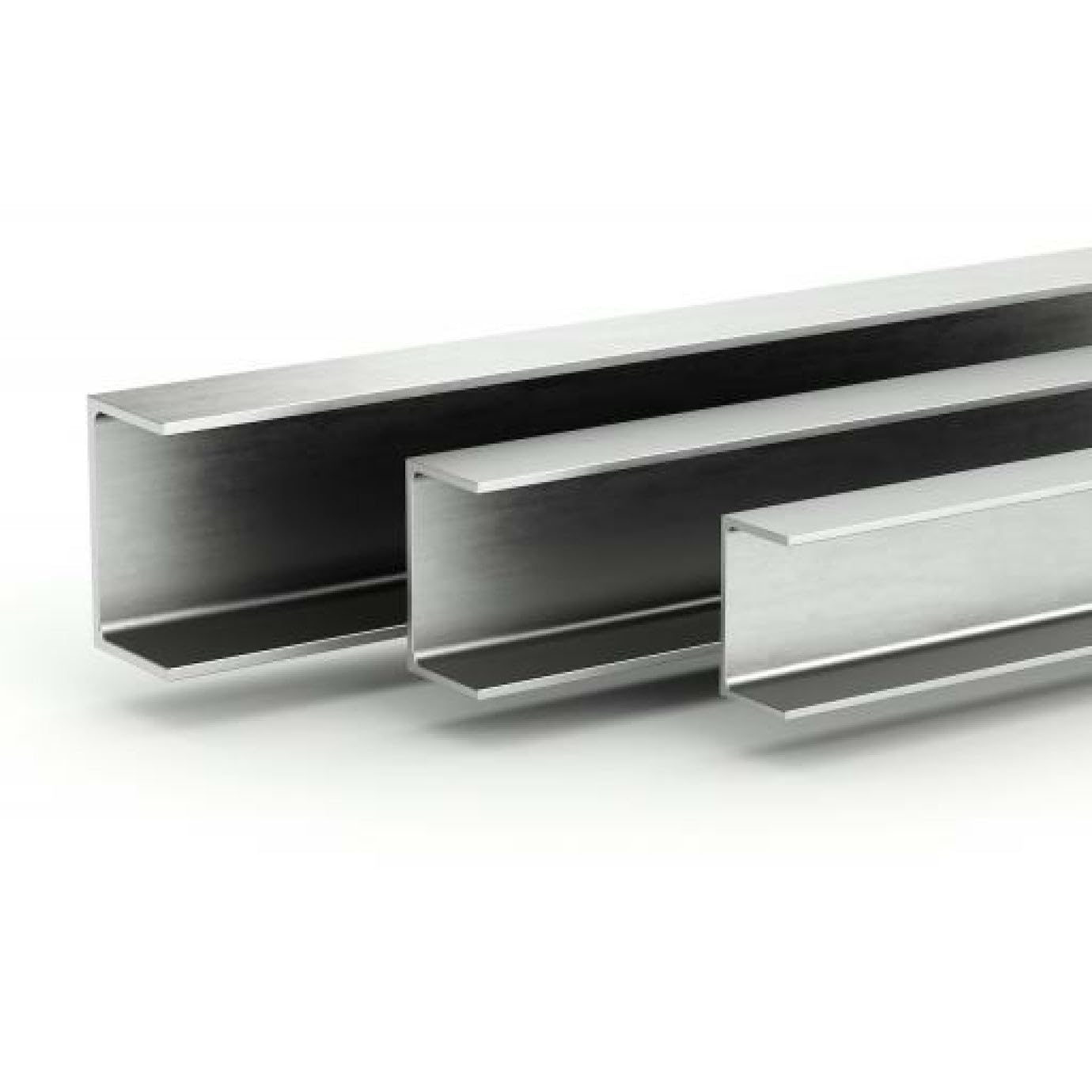 Channel U/C Profile – Mill Finish – MULTIPLE SIZES (2" x 2" x 1/8") – 6063-T6 Alloy – Durable & Rust-Resistant – For DIY & Frames & Fabrication, L: 600 mm (0.6 m)