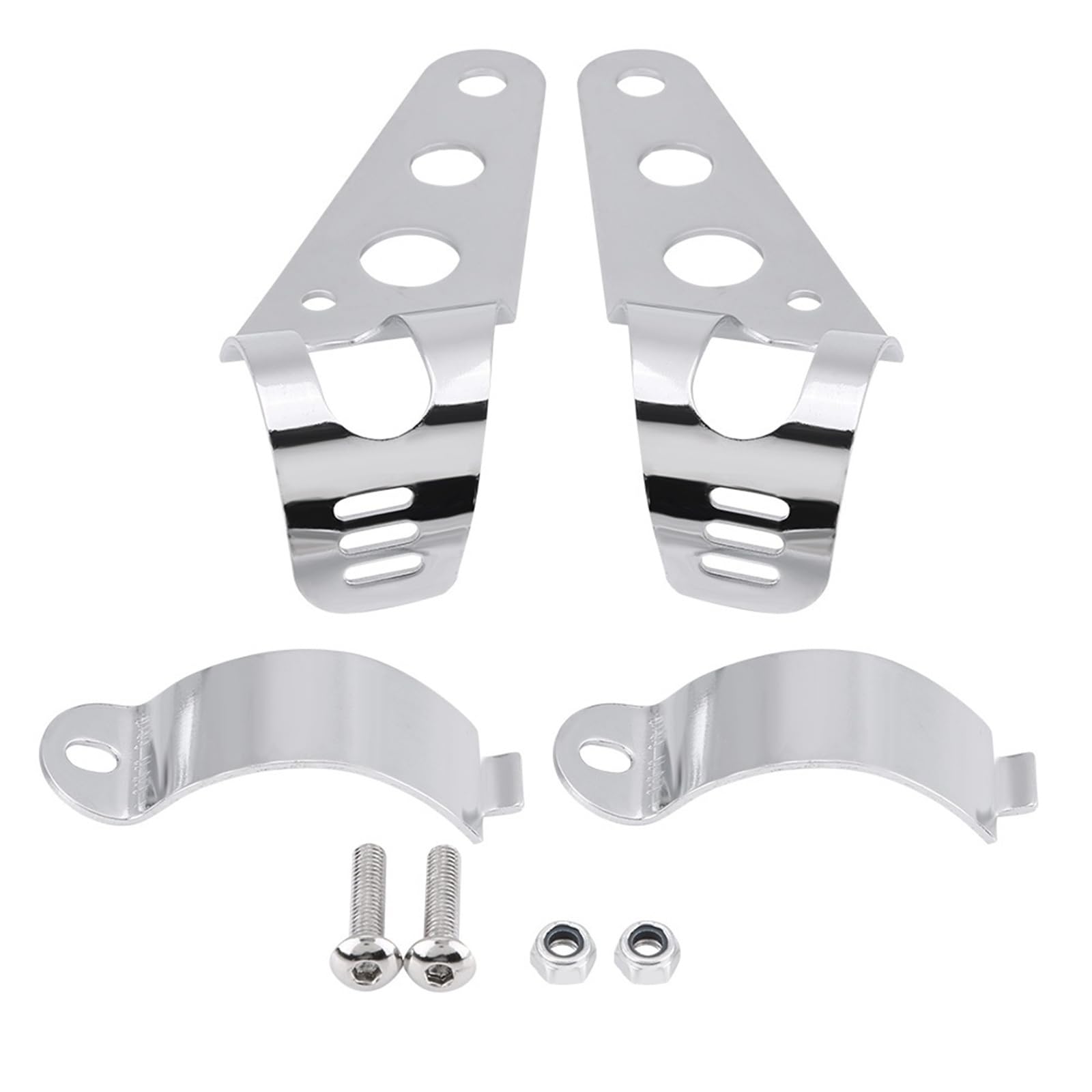 Headlight Bracket Mount Fork Mount Headlight Clamp 35-43mm Motorcycle Bracket Tube Kit for Chopper(A)
