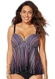 Swimsuits For All Women's Flyaway Underwire Tankini Top - 20, Friendship (Plus