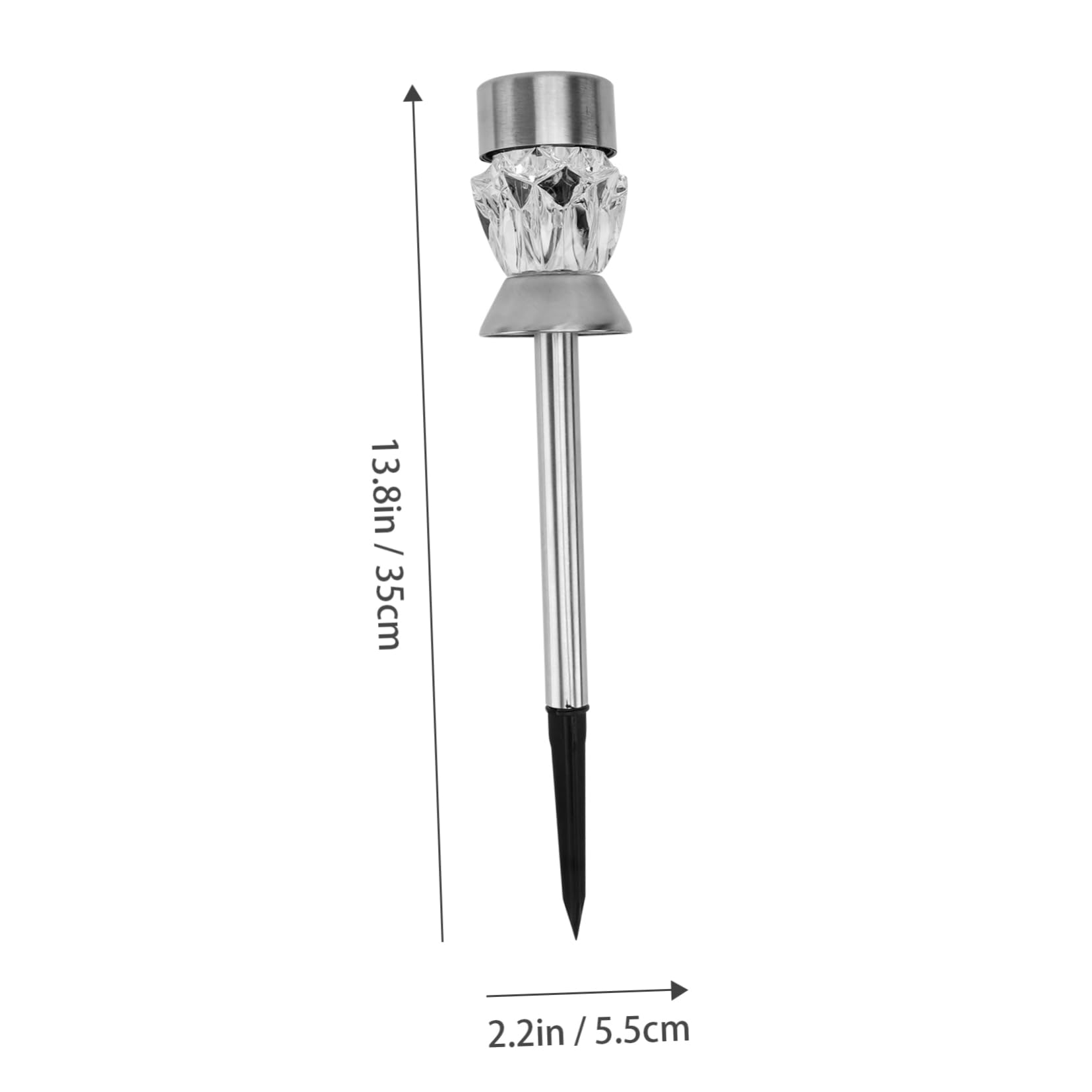 Gogogmee 4pcs Solar Diamond Design Lamps Easy to Install Decorative Garden Lights for Outdoor Lawn and Patio Decor