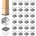 24 Pcs Chair Leg Floor Protectors Furniture Pads Floor Protectors Furniture Sliders for Protecting Hardwood/Tile/Laminate Floors from Scratches and Noise Square Medium (Fit:19-26mm)