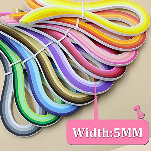 Zorfeter 9 Sets Multi-Color Quilling Paper Strips Kits 900 Strips 42 Colors, 5Mm Width, 15" Length #TOP3