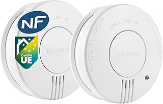 Smartwares Lot de 2 détecteurs de fumée FSM-11517 - NF - Capteurs optiques 10 Ans - Piles 5 Ans remplaçables