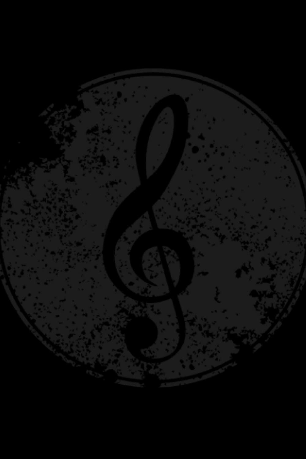 Black Treble Blank Sheet Music Notebook: 6x9 Sheet Music Journal
