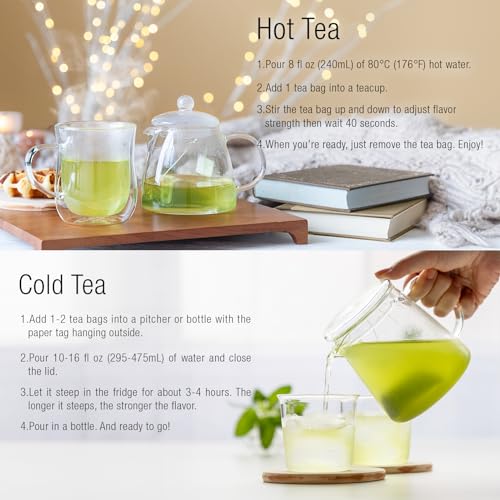 Té verde japonés Gyokuro y Genmaicha 15 saquitos miniatura 7