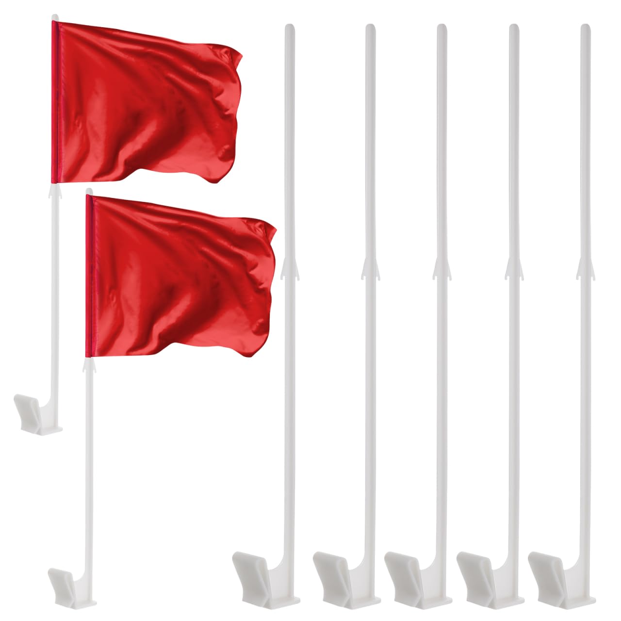 Mini mât de drapeau pour fenêtre de voiture - Lot de 12 supports pour cadre automobile à clipser