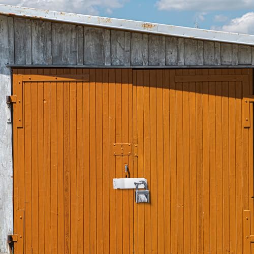 Door Locks Hasp Latch 4 Inch Lock Latch Stainless Steel Hasp Lock Extra Thick Door Hasp Locking Hasp Door Hasp Latch Gate Lock Hasp with Screws for Fence Doors Cabinets Closets Sliver - Image 5