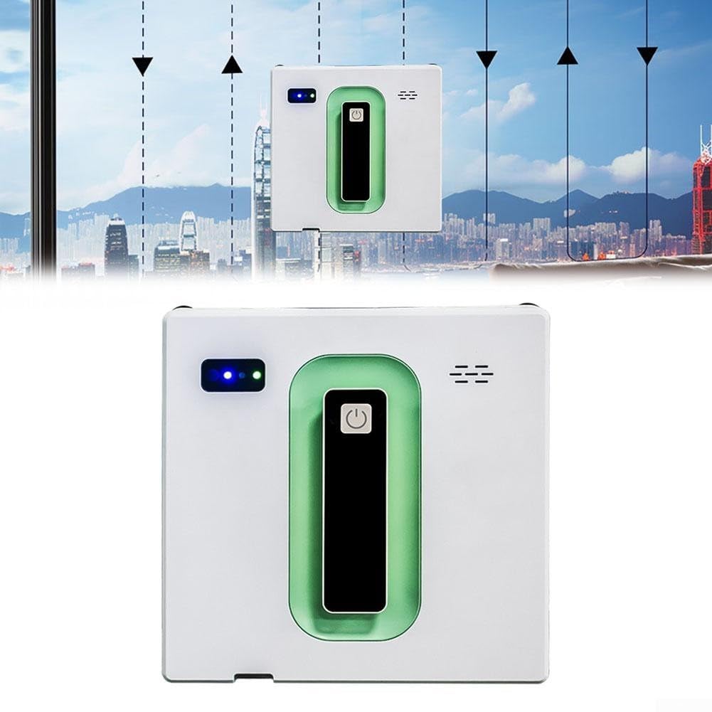 Fensterputzroboter Automatisch mit Sprühfunktion – Intelligenter Glasreiniger für Große Fenster & – Kompakt 21,5cm für weiß