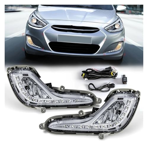 Antibrouillard avant LED étanche 12V pour Hyundai Accent 2012-2017 - 2