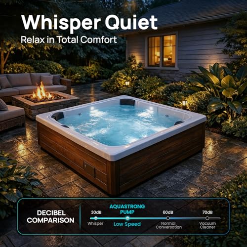 Image of Aquastrong Spa Pump, 2HP Dual Speed Hot Tub Pump, 56 Frame, Up to 9,246 GPH, 115V Durable Motor, Easy Installation, Compatible with Most Hot Tubs & Spa Systems