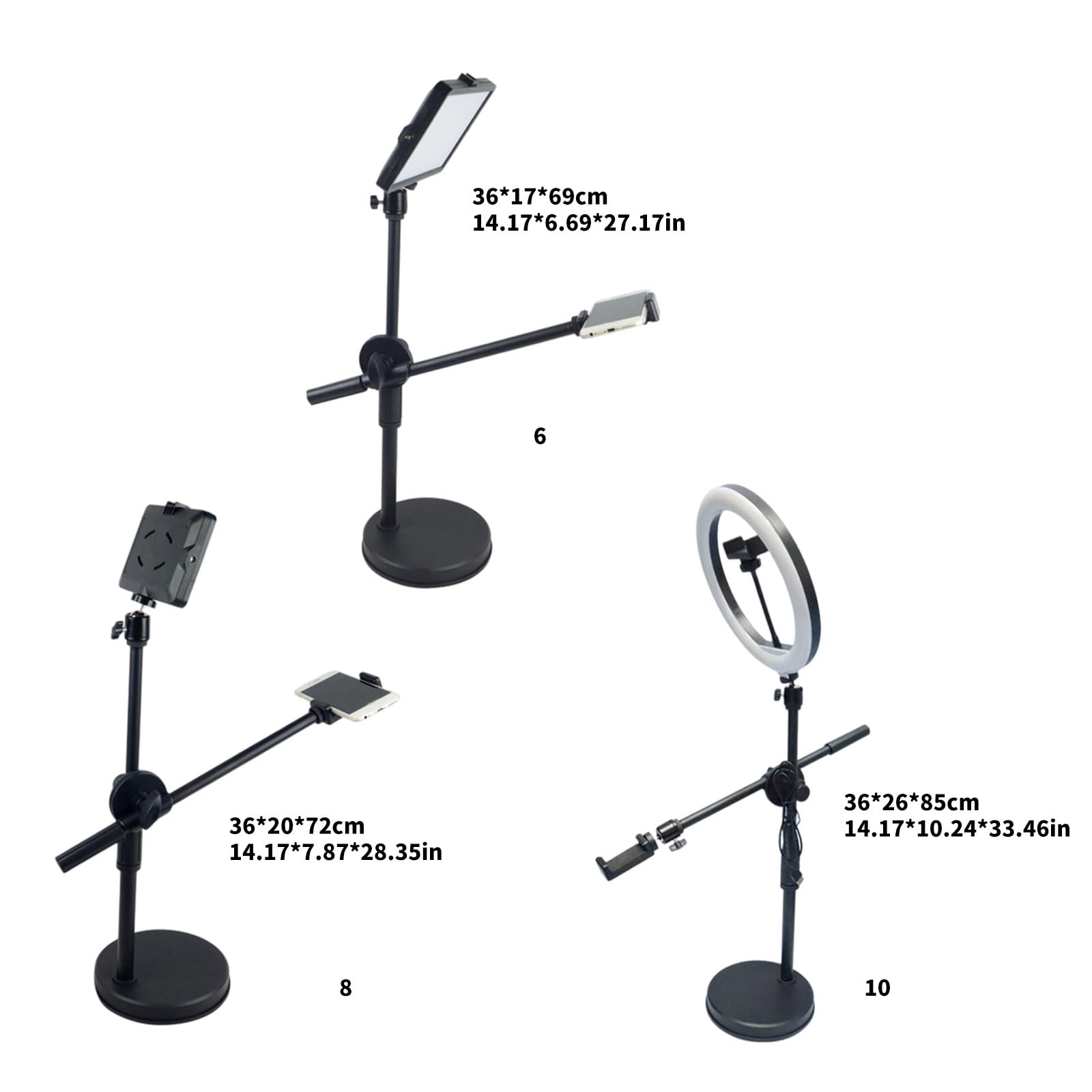 Soporte para teléfono móvil, Brazo Flexible, Soporte para teléfono móvil, Soporte Ajustable para transmisión en, grabación de vídeo, Base Estable, Soporte, ángulos de Altura Ajustables