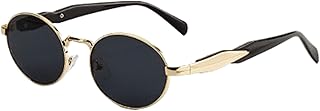 FAVELA Retro Oval Sunglasses for Women &amp; Men | Trendy Metal Sun Glasses Classic Shades | UV400 Protection Retro Oval Sungl...