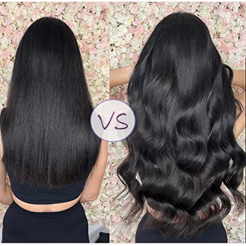 Lynette 22 Inch Straight Clip In Hair Extensions Real Human Hair Clip Ins Hair Extensions For Women 7Pcs 120G Brazilian Remy Jet Black Human Hair(22Inch, 1) #TOP4