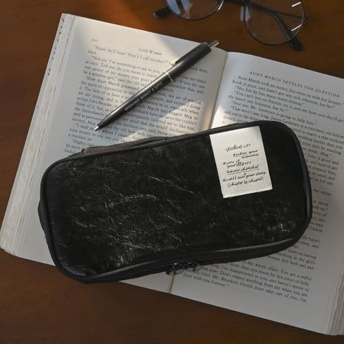 Image of Monolike Archive 247 Standard E1 Pen Case, Black - Pencil Pouch, Portable Pencil Bag, Pencil Case, Office Pouch case