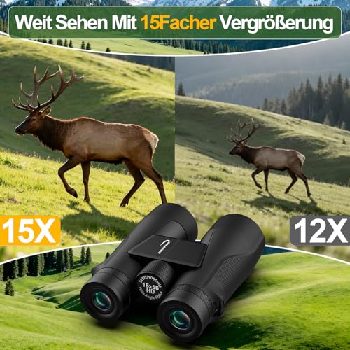 Image of Aurosports 15x56 Binoculars for Adults High Powered Cruise Ship Bird, BAK4