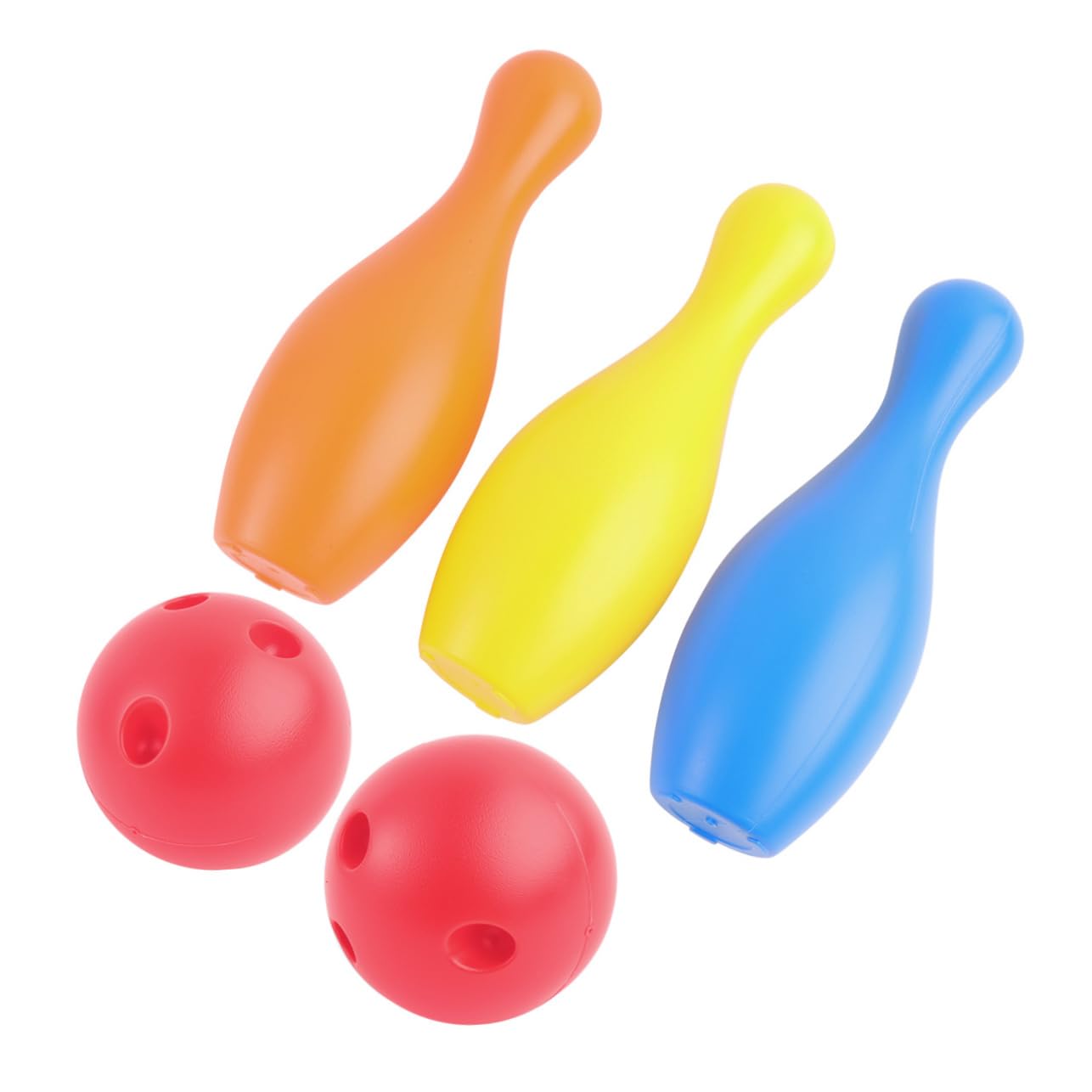 GOOHOCHY 2Pcs Plastic Bowling Set Includes Pins and Balls for Indoor and Outdoor Fun for Leisure Activities and Parent Games
