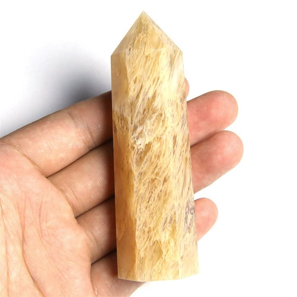 WGPHD Quartz Decoration 5-10cm Yellow Melting Stone Pillar Melting Stone Energy Hexagonal Prism (Size : 5-6CM)