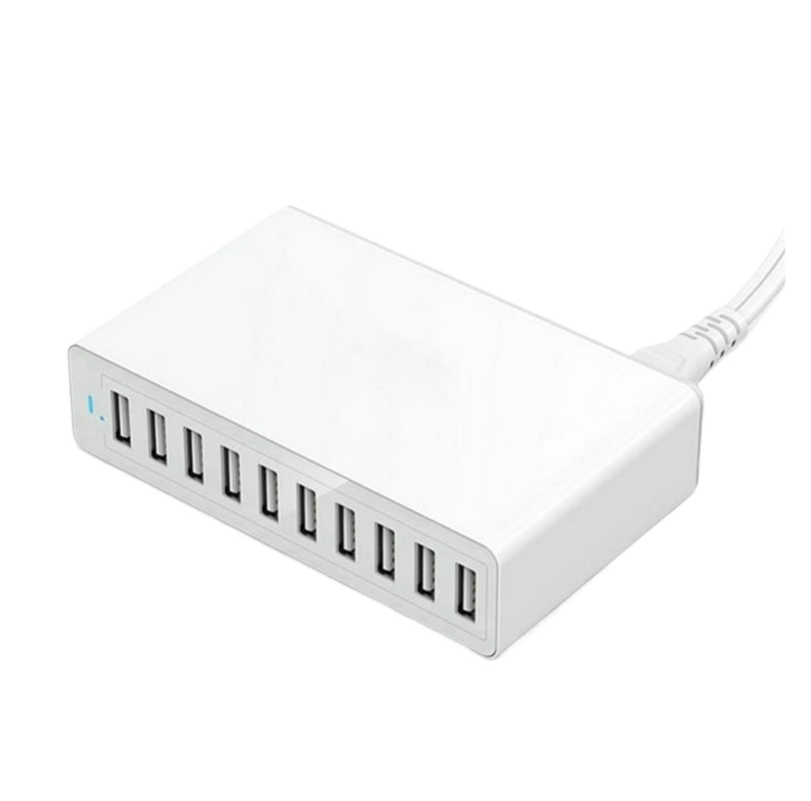 Stacja ładowania USB 60 W 10-portowa ładowarka USB Stacja ładowania Stacja dokująca Wielofunkcyjna ładowarka USB Stacjonarna Ładowarka Telefonu Komórkowego (Kolor: BIAŁY)