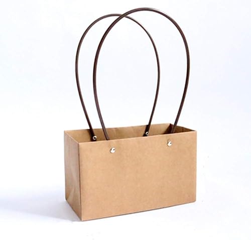 BBJ WRAPS - Bolsa rectangular de papel de papel kraft con asa caja de regalo 5 unidades 87 x 41 x 53 pulgadas manualidad