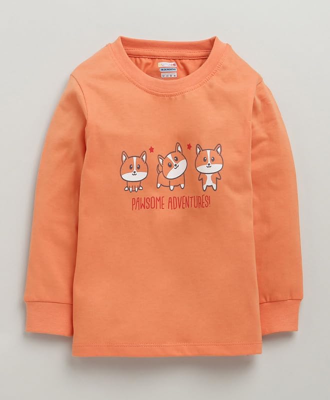 Image of BUMZEE Boys Cotton Full Sleeves T-Shirt & Pyjama Set (Peb10384391)