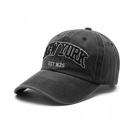 Boné Snapback New York Vintage – Algodão Lavado Bordado Retrô – Luke Sports