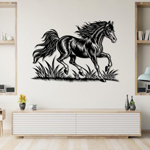Panneau de cheval en métal pour habiller un mur blanc et vide - 4