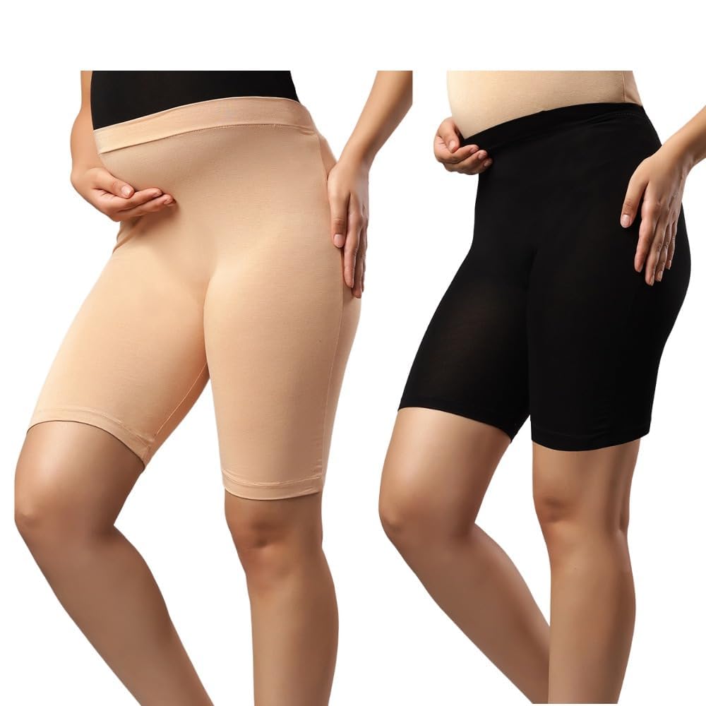 Women’s Maternity Shapewear Shorts | Soft Seamless Pregnancy Belly Support High Waist Stretchable Mid-Thigh Panty | Anti-Chafing Comfortable Underwear-image-28