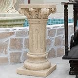 Christopher Knight Home Jorine 26.25'H Plant Stand, Lightweight Concrete Plant Stand, Pedestal Column Side...