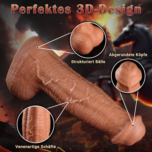 Gode cheval en silicone de 35,5 cm pour surmonter le manque de volume - 4