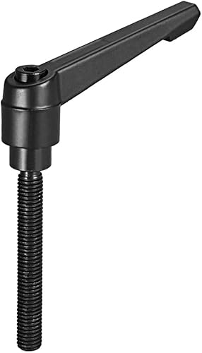 Miniatura 112 de uxcell Palanca de sujeción ajustable M8 x 1.181 in métrica 304 acero inoxidable macho roscado perillas de mano con botón de trinquete giratorio