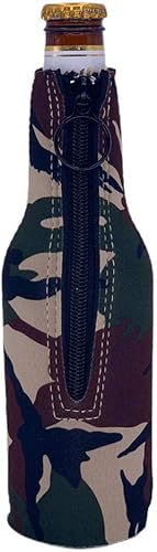 Miniatura 2 de Botella de cerveza de neopreno en blanco Coolie (paquete de 4, camuflaje verde)