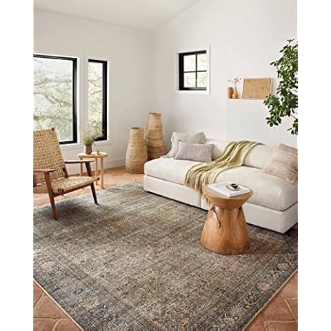 Loloi II Adrian Collection ADR-03 Area Rug 7'-6" x 9'-6" Terracotta/Multi Rectangular 0.19" Thick Cover