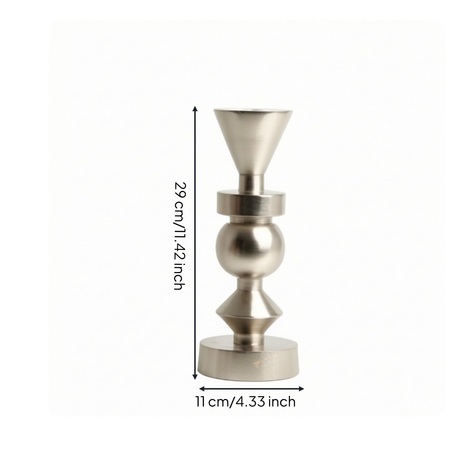 Gralara Kerzenhalter in Blumenform metallisch Aluminium-Kerzenständer modern Kerzenleuchter für Tischdekoration