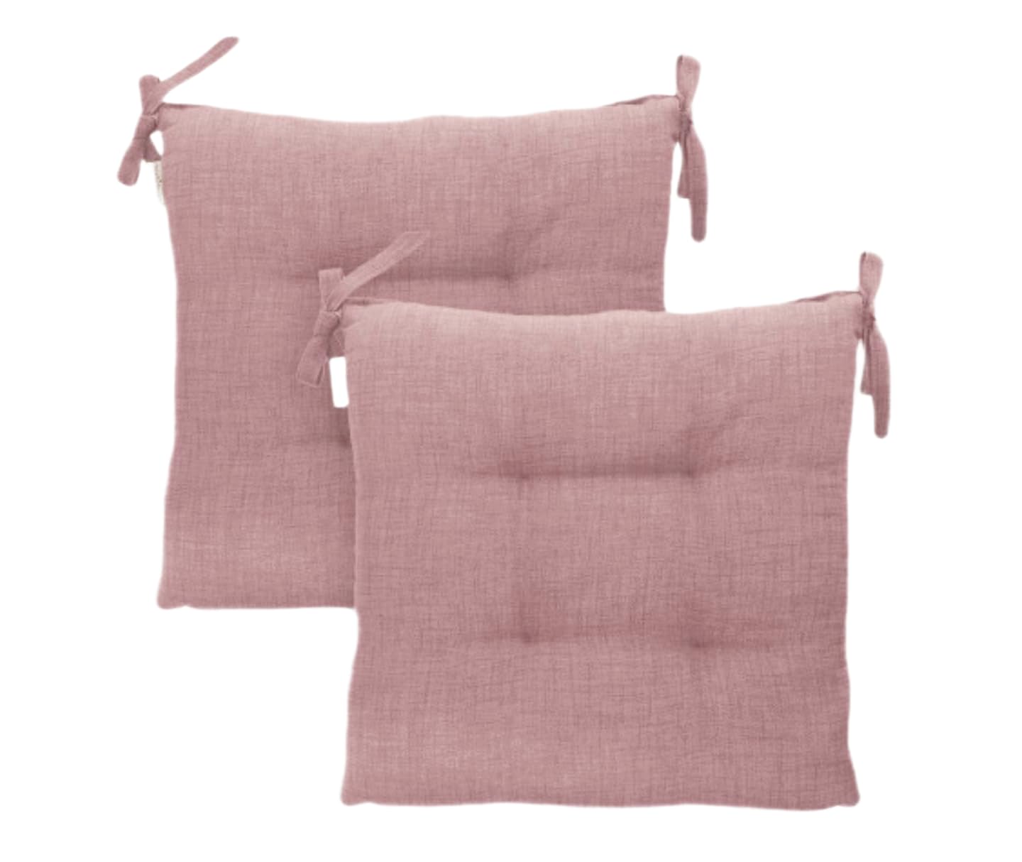 Cuscini Per Sedie Da Cucina Set Da 4, Quadrati 40x40 Cm, Beige, Con Lacci Antiscivolo E Spugna 3 Cm