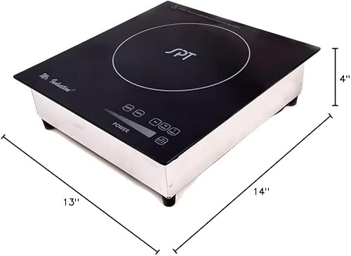 Miniatura 4 de SPT SR-657RTA Comercial 220V 2600W Placa de inducción incorporada, negroplata