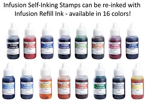 Round Teacher Stamp, Holiday, 3/4" Self-Inking Rubber Stamp - Pumpkin - Orange Ink #TOP3