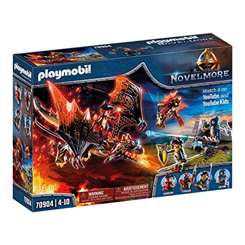PLAYMOBIL Novelmore 70904 Drachenattacke viele weitere spannende Extras für tollen Ritterspielspaß, Spielzeug für Kinder ab 4 Jahren