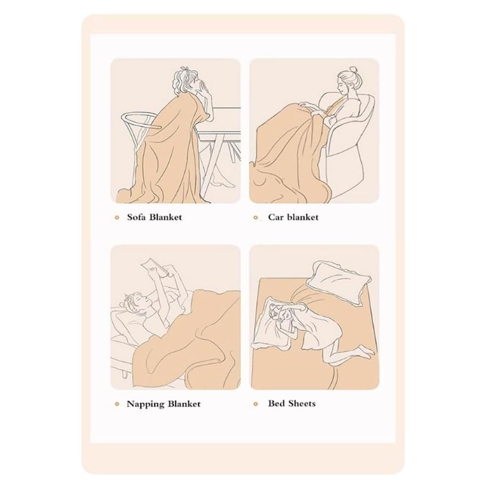 Manta de Lana para sofá, Manta Suave y cálida para sofá, Manta de Franela esponjosa para Dormitorio, sofá, Viaje, niños, Accesorios de Dormitorio (200 * 230cm,A)