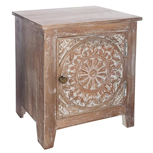 Atmosphera - Table de Chevet Shirel - Bois sculpté