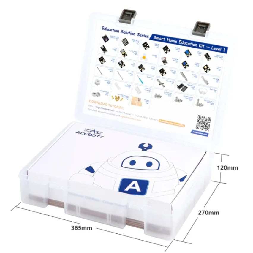 Image of ACEBOTT 3-in-1 Smart Home STEM Kit for Kids 8-14 | ESP32 Controller Board | Arduino, ACECode & Python Programming | Smart Home Learning Kit - Level 1 QE023