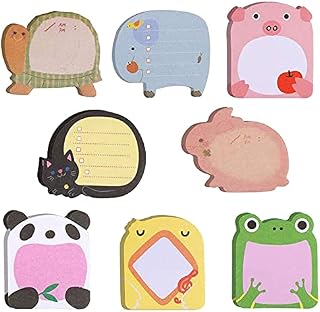 40 Packets Cute Animals Sticky Notes, Cute Sticky Notes Set, Mini Sticky Notes Set, Refrigerator Sticky Notes, Cartoon Message Note, for School, Office Memo, Pupils Children Gifts, Party Bags Filler