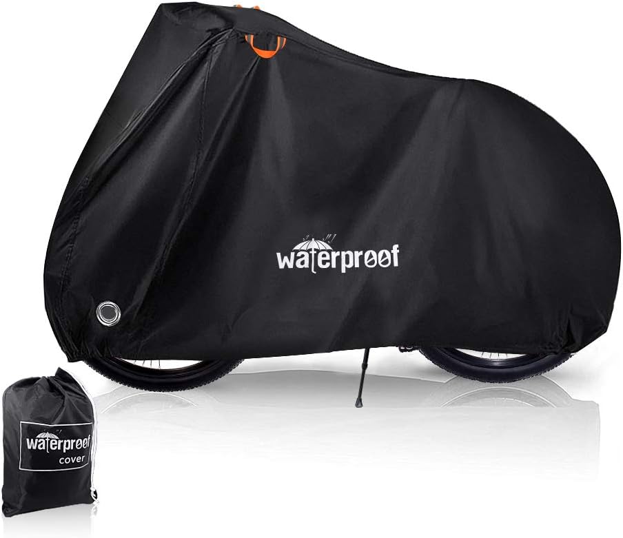 HomeChi Bike Cover, Waterproof Dustproof Durable Bicycle Cover 210T Oxford Fabric Housse Velo with Lock Hole Protector from Sun UV Rain Snow for Mountain Road Electric Bike Hybrid Outdoor
