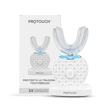 PROTOUCH PROTEETH ULTRASONIC TOOTHBRUSH for adults|360� Mouth Cleansing & Teeth Whitening at home|Soft Bristles & Blue Led Light| 3 Modes|Portable & Rechargeable |Electric Toothbrush for Men & Women