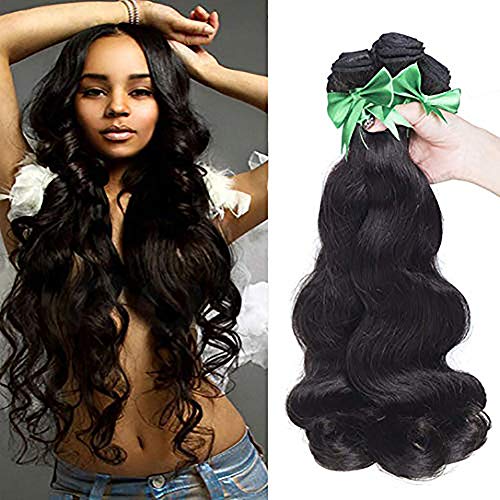 Usexy Brazilian Body Wave Virgin Hair 4 Bundles 100% Human Hair Extensions 100g/bundle Natural Black Color Good Quality Unprocessed Virgin Hair (26 26 28 28)