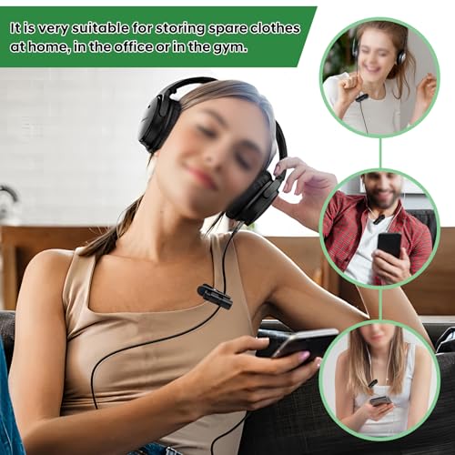 Clips de cable de auriculares para correr y trabajar sin enredos en el cuello 6