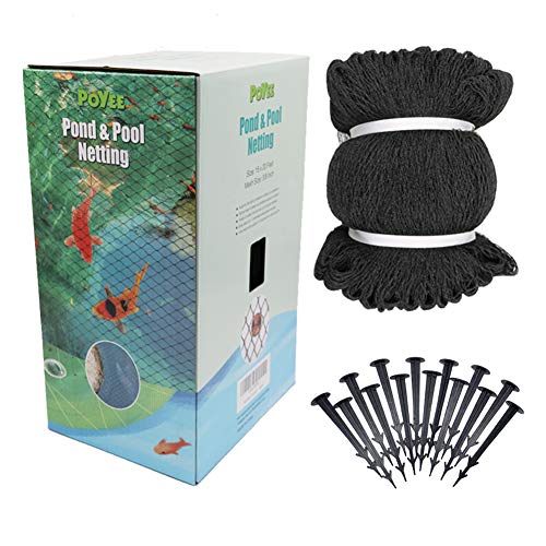 POYEE Pond Netting for Leaves - 15x20 Ft, Pool Leaf Cover Net