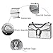 DEEPMEOW Crossbody Shoulder Evening Bag for Women - Leather Messenger Bag Chain Strap Clutch Small Square Satchel Purse（Silver）